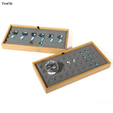 Bamboo Wood Jewelry Display Stand Earrings Ring Bracelet Organizer