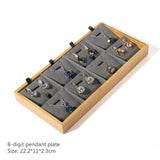 Bamboo Wood Jewelry Display Stand Earrings Ring Bracelet Organizer