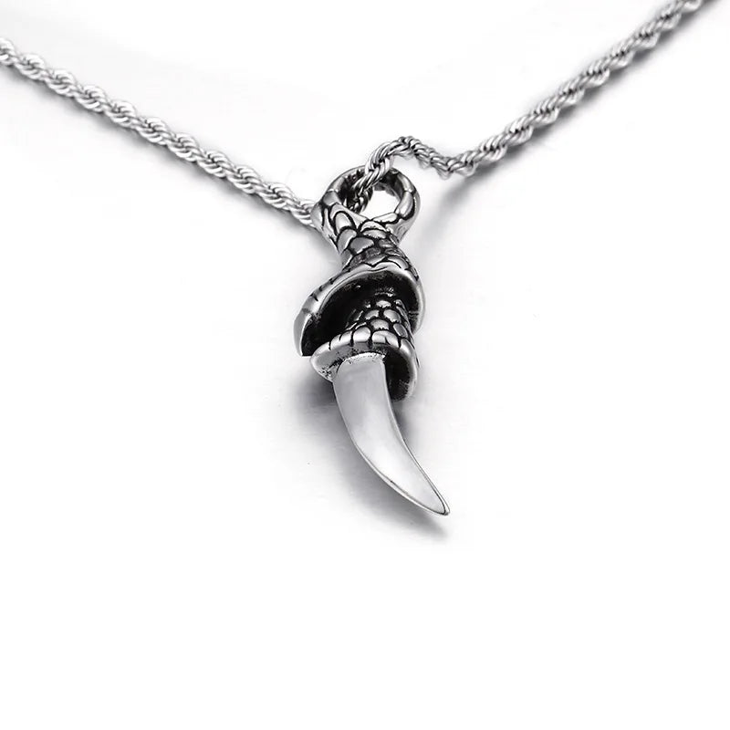 Vintage Dragon Claw Titanium Steel Couple Pendant