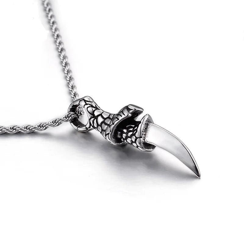 Vintage Dragon Claw Titanium Steel Couple Pendant