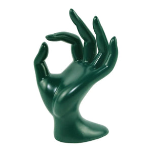 Green Jewelry Display Holder OK Shape Stand Support Rings