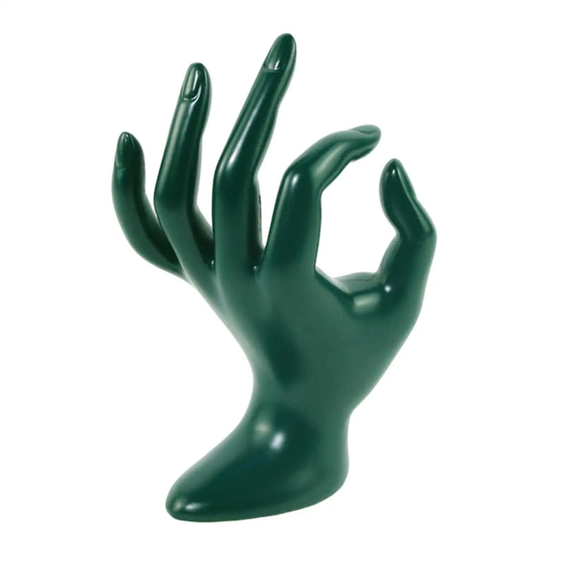 Green Jewelry Display Holder OK Shape Stand Support Rings