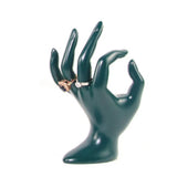Green Jewelry Display Holder OK Shape Stand Support Rings