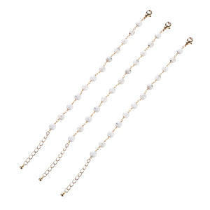 Hand Twisted Beads 18k Plated Charm Bracelet
