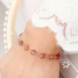 Hand Twisted Beads 18k Plated Charm Bracelet