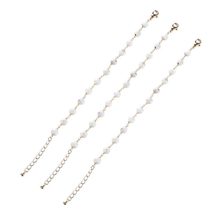 Hand Twisted Beads 18k Plated Charm Bracelet