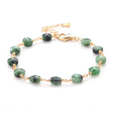 Hand Twisted Beads 18k Plated Charm Bracelet