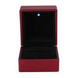 LED Light Square Ring Box Wedding Engagement Jewelry Earring Coin Box