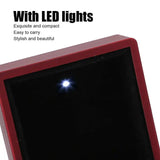 LED Light Square Ring Box Wedding Engagement Jewelry Earring Coin Box