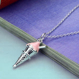 Ice Cream Pendant Chokers Necklace 925 Sterling Silver 16''-20'' O-Chain