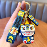 Tiger Lucky Cat Keychain Acrylic Pendant Bag Lanyard Ornament