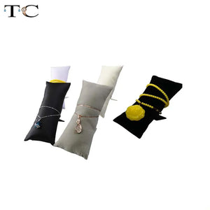 Large Jewelry Display Holder - Leather Pillow Bracelet Watch Organizer