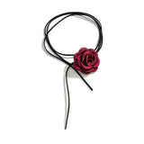 DIY Floral Velvet Choker Rose Necklace for Women