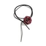 DIY Floral Velvet Choker Rose Necklace for Women