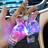 Lucky Bag Liquid Keychain Glow Quicksand Bottle Keychain