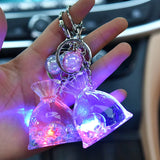 Lucky Bag Liquid Keychain Glow Quicksand Bottle Keychain