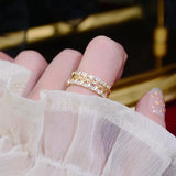 Creative 14k Real Adjustable Open T Ring for Women