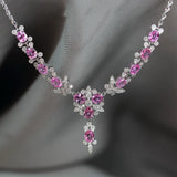 Pink Crystal Anniversary Diamond Choker Necklace