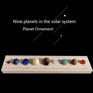 Mars Planet Ball Decoration with Show Plate and Solar System Stones
