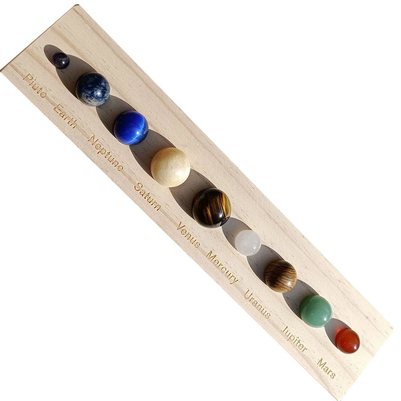 Mars Planet Ball Decoration with Show Plate and Solar System Stones