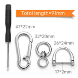 Metal Car Keyring Holder Horseshoe Buckle Key Chain K411