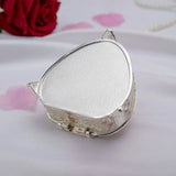 Metal Style Rose Jewelry Box Heart-Shaped Gift Storage Box