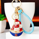 Metal Ocean Keychain Sailing Pendant Keychain Men Women Celtic Jewelry Gift