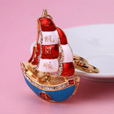 Metal Ocean Keychain Sailing Pendant Keychain Men Women Celtic Jewelry Gift