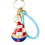 Metal Ocean Keychain Sailing Pendant Keychain Men Women Celtic Jewelry Gift