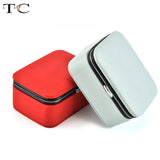 Mini Jewelry Carrier Box Portable Jewelry Box Ring Earrings PU Leather