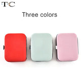 Mini Jewelry Carrier Box Portable Jewelry Box Ring Earrings PU Leather