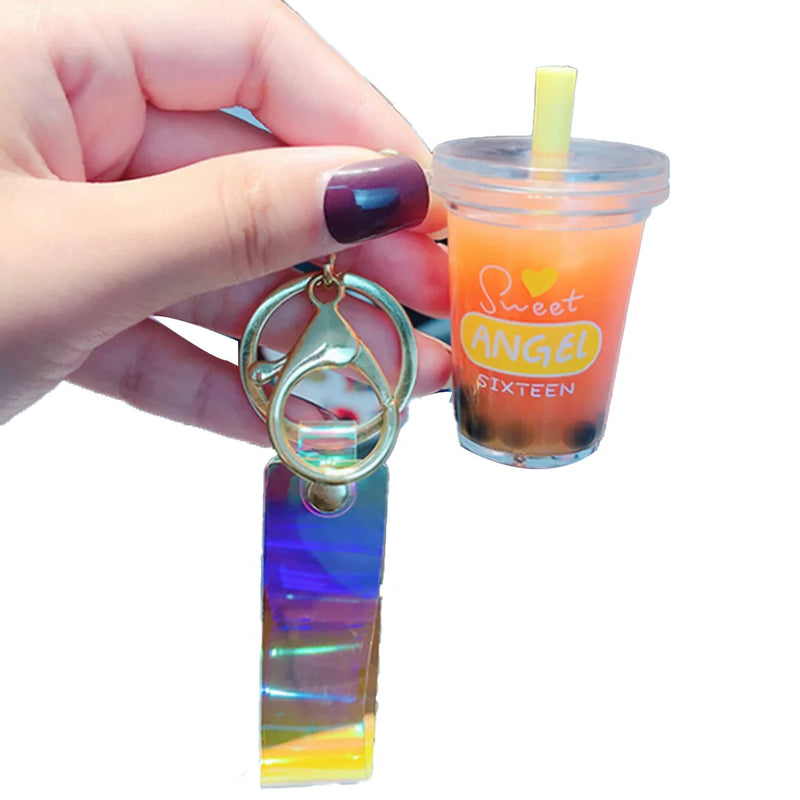 Coconut Milk tea Beverage Bubble Tea Mini Keychain
