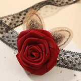 Minimalist Lace Rose Collarbone Necklace Women's Korean-style