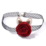 Minimalist Lace Rose Collarbone Necklace Women's Korean-style
