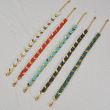 Stylish Hematite Stone Chain Bracelet Stainless Steel Women's Gift
