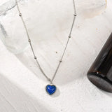 Mood Necklace Emotion Feeling Heart Pendant Stainless Steel Chain Jewelry