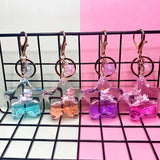 Liquid Quicksand Unicorn Keychain