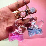 Liquid Quicksand Unicorn Keychain