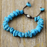 Bohemian Amethyst Turquoise Beads Friendship Slide Bracelet