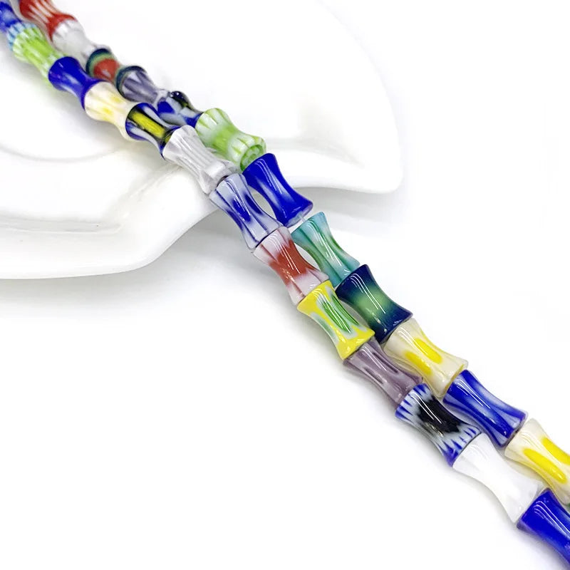 Colorful Glass Beads Bamboo Knot DIY Accessories