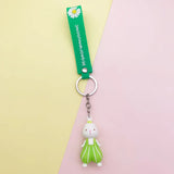 Creative Rabbit Keychain Thick Couple Keyring Bag Car Pendant