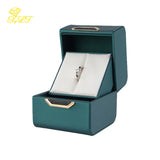 PU Leather Double Open Gem Box Ring Jewelry Box Organizer