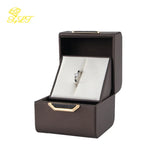 PU Leather Double Open Gem Box Ring Jewelry Box Organizer
