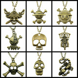 Pirate Skull Pendant Necklace Long Chain Jewelry Accessory