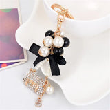 Pearl Handbag Keychain Bag Charm Car Key chain Pendant