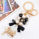 Pearl Handbag Keychain Bag Charm Car Key chain Pendant