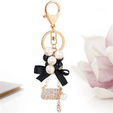 Pearl Handbag Keychain Bag Charm Car Key chain Pendant