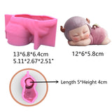3D Girl Flower Pot Silicone Mold for Pen Holder DIY Craft