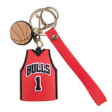 Athlete's Sport Shirt Key Chain Basketball Pendant Doll