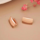 Metal Geometry Rectangular Glossy Earrings for Women Engagement Jewelry